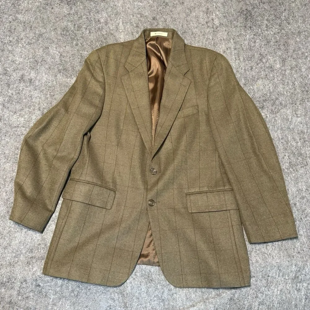Vintage 90s Polo University Ralph Lauren Men's Jacket Size 41 Silk Wool Tweed